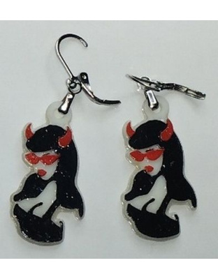 Boucles d'oreilles "Bettie Page Diablesse" – Style Pin-up &amp; Alternatif