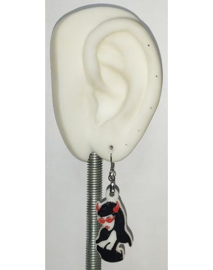 Boucles d'oreilles "Bettie Page Diablesse" – Style Pin-up &amp; Alternatif